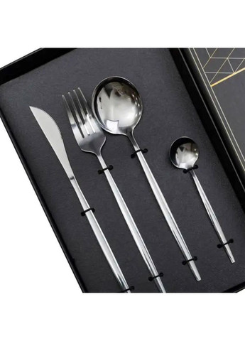 Набір столових приборів 24 предмети набір ложок виделок і ножів на 6 персон Сріблястий HP-20-42 Yiwu (369142728)