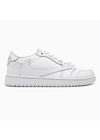 Білі кросівки чоловічі nike air jordan 1 low travis scott white party найк аір джордан білі демісезон No Brand