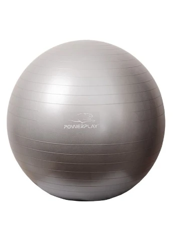 М'яч для фітнесу (фітбол) 4001 Ø75 cm Gymball Сріблястий + помпа PowerPlay (401225887)
