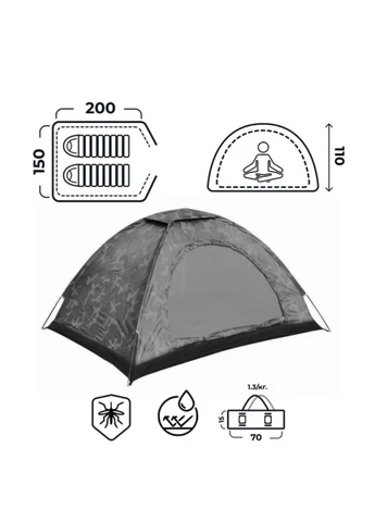Намет двомісний 200 х 150 х 110 см No Brand (374599233)