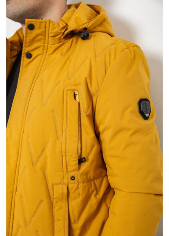 Жовта демісезонна куртка чоловіча демісезонна з капюшоном, колір хакі, 244rl9159al Ager