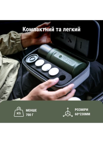 Портативная кофеварка Nano Espresso Machine OTEM-01 Forest Green (OTEM-01-FG) OutIn (399530758)
