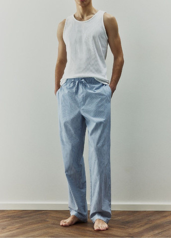 Синие домашние демисезонные брюки H&M