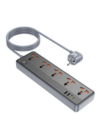 Мережевий подовжувач BAC5A Lord 5 position socket(PD20W/1C3A)(EU) Black Borofone (335807105)