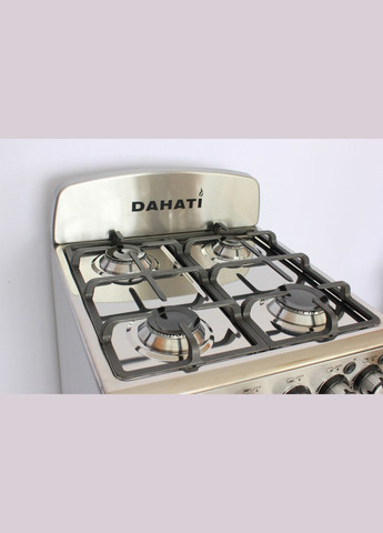Газовая плита газовая 2000-08х нержавейка гриль чугун DAHATI