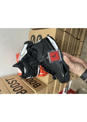 Черные летние кроссовки nike air jordan 4 x bike black найк аир джордан No Brand