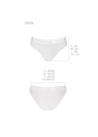 Комбинированный демисезонный трусики с прозрачной вставкой ps006 panties m, white Passion