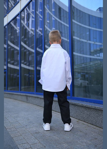 Белый летний костюм котоновый детский popluzhnaya