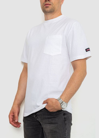 Белая футболка мужская однотонная, цвет белый, Ager