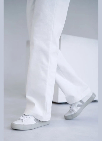 Женские прямые брюки COTON TWILL Белые Teamv (316355078)