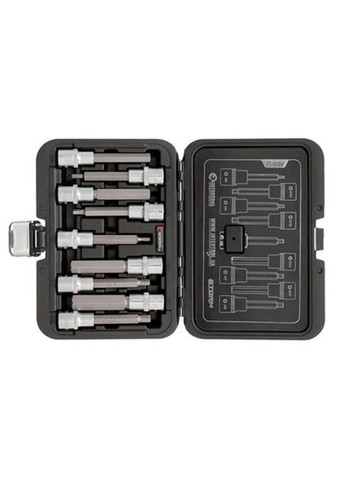 Набор бит в торцевой головке шестигранных HEX 1/2" x H4-H17 x 100 мм (9 шт.) Storm Intertool (363977256)