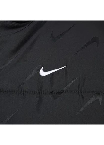 Черная демисезонная куртка w nsw tf snfl nk clsc pfr aop Nike
