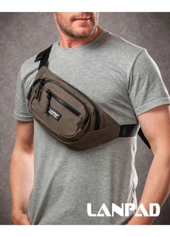 Чоловічі сумки на пояс 61057 deep khaki Lanpad (397196823)