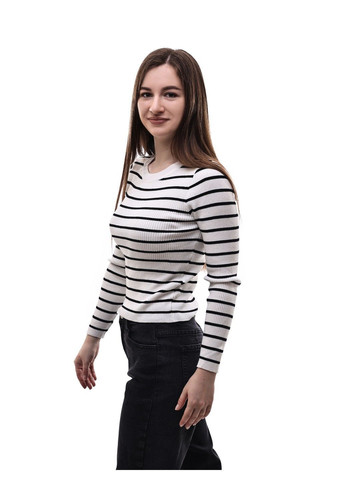 Чорно-білий джемпер жіночий No Brand