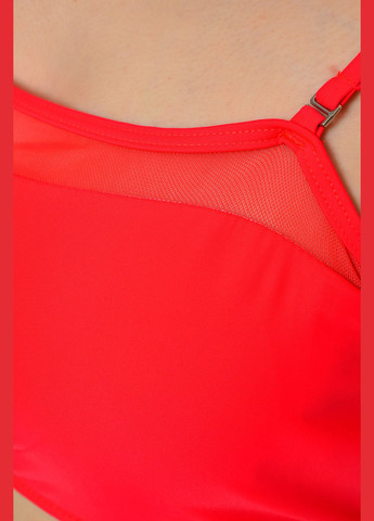 Красный летний купальник женский однотонный красного цвета бикини Let's Shop