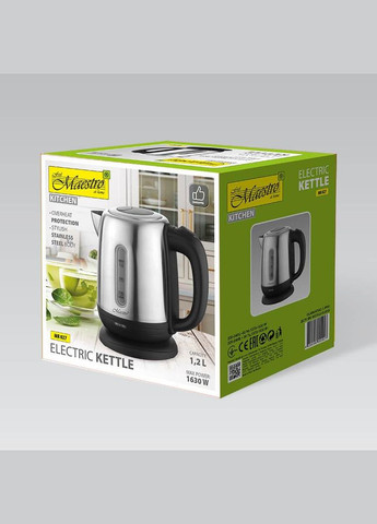 Електрочайник нержавійка 1.2 л (MR-027) Maestro (328601523)