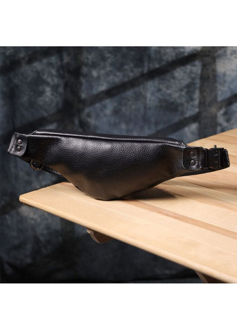 Зручна сумка бананка для чоловіків із зернистої натуральної шкіри 23136 Shvigel (366880598)