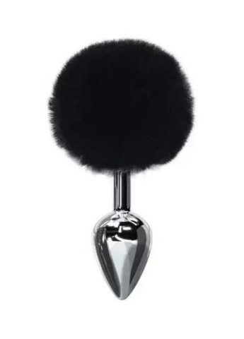 Пробка анальная с пушистым хвостиком Кролик Черный (2104618295) No Brand (322817419)