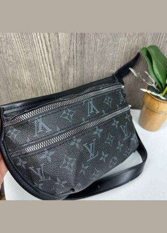 Женская сумочка на грудь из экокожи с геометрическим узором черная (sku_1304КЧ) No Brand (330576858)