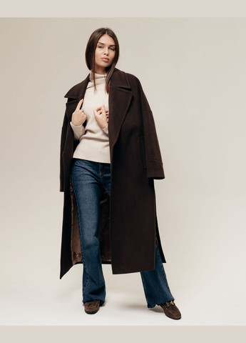 Коричневе Пальто коричневе кашемир Fine Line