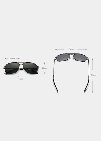 Чоловічі поляризаційні сонцезахисні окуляри N738 Gold Green KINGSEVEN (359397232)