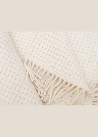 Плед шерстяной Рогожка белый (A-024582) Love You (324834739)