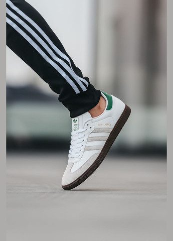 Білі Осінні кросівки чоловічі і жіночі adidas samba white x kith | адідас самба білі No Brand