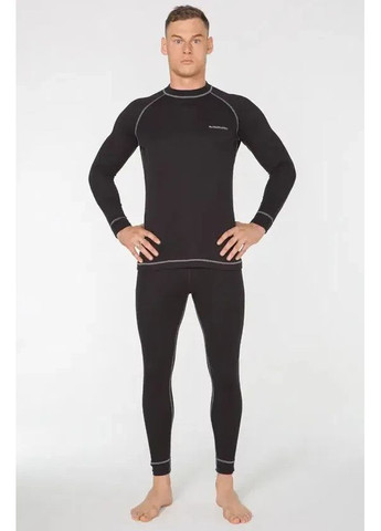 Комплект термобілизни для чоловіків ROCK,, повсякденний, чорний із сірим рядком Rough Radical (361116494)