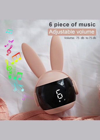 Аккумуляторные ночники-часы F9, Rabbit Alarm Clock and Night Light, Pink VHG (334305021)