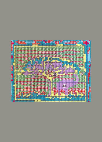 Набір для вишивання за нанесеною на канву схемою "African elephant". AIDA 14CT printed 45*44 см Joy Sunday (313613664)