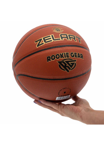 М'яч баскетбольний ROOKIE GEAR Коричневий (розмір 7) GB4430 Zelart (369142017)