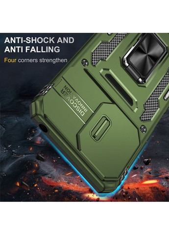 Ударостойкий чехол Camshield Army Ring для Xiaomi Redmi 13C / Poco C65 Зеленый Epik (372499329)