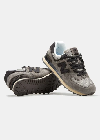 Кросівки жіночі і чоловічі New Balance 574 black brown | Нью Беланс 574 коричневі чорні No Brand коричневі всесезони (315006242)