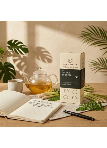 Чай для енергії із морінгою та лемонграсом Energy Booster 70 г Pink Elephant Pink Elephant tea (395687773)
