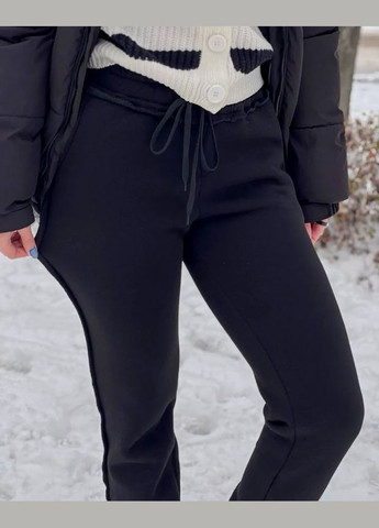 Черные повседневный зимние брюки No Brand