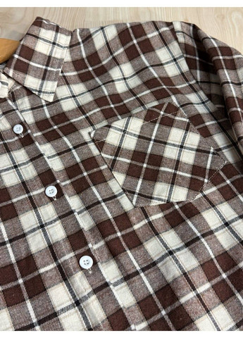 Сорочка жіноча Baoyu 225-1 в клітинку оверсайз фланель No Brand (346331459)