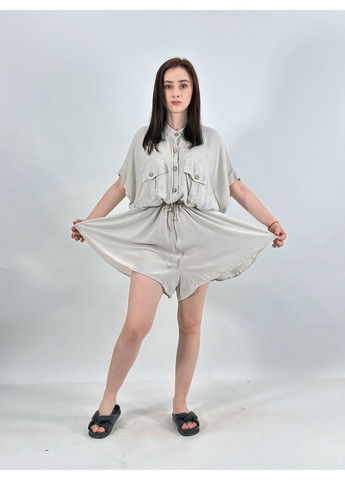 Комбінезон, шорти-спідниця Hello однотонний світло-сірий