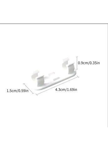 Органайзер-Фіксатор кабелю стяжка тримач кліпса зажим подовжувача самоклеючий 5 шт Білий Lencent (358935022)