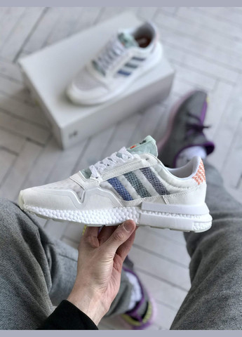 Кроссовки женские и мужские Adidas ZX 500 white | Адидас ZX 500 белые No Brand белые демисезоны (307397806)