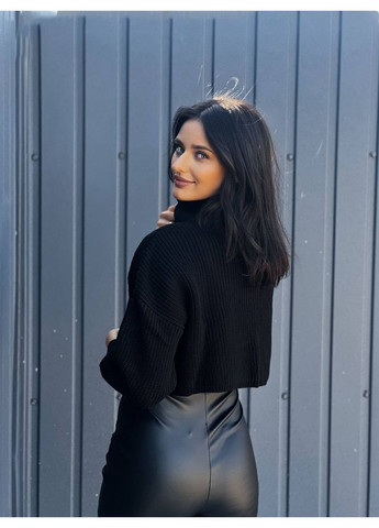 Черный демисезонный свитер, цвет черный Fashion