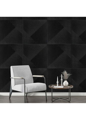 Самоклеюча декоративна 3D панель 500х500х5мм Бамбук Чорний SW-00002881 Sticker Wall (366288892)
