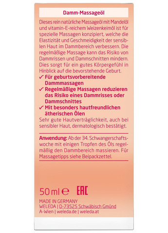 Weleda Масло для подготовки к родам, 50 мл — Крем, Германия (328399032)