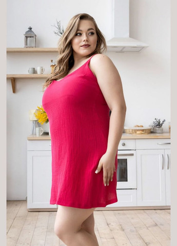 Нічна сорочка з мусліну MiaNaGreen Н1807 raspberry (333935721)