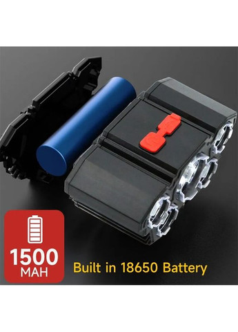 Налобний світлодіодний ліхтар перезаряджуваний micro USB 5 LED No Brand (366301989)