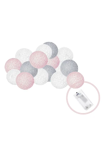 Гірлянда на батарейках Cotton Balls 2 м 10 LED Warm White Springos CL0035 (275096243)