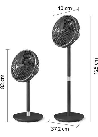 Вентилятор напольный Series 3000, 40см, 48Вт, управление через смартфон, регулировка высоты, Philips (342114014)