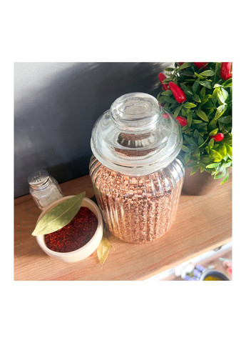 Банка ємність скляна з кришкою для зберігання сипучих продуктів 1150 мл S&T (325402300)