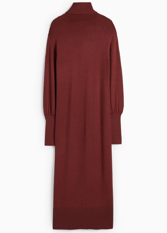 Бордовое платье C&A однотонное