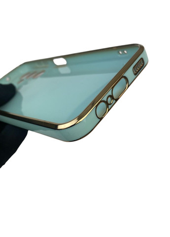 Чехол для Galaxy A14 4G SM-A145F с кольцом MagSafe с золотой окантовкой на самсунг а14 бирюзовый gs1 Samsung (366233787)