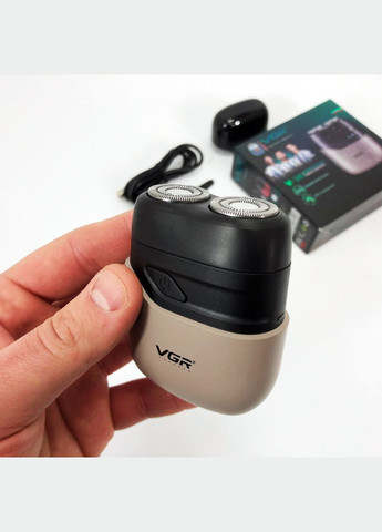 Електробритва V-345. Колір: бежевий VGR (364666054)